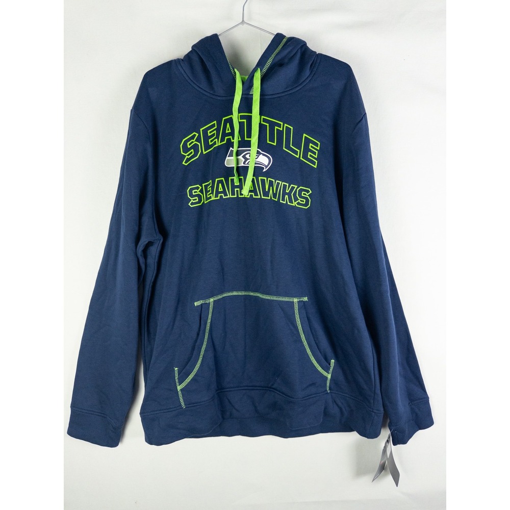 Fanatics Seattle Seahawks Hoodie Pullover Mens XL Navy Blue NFL Streetwear Fan G